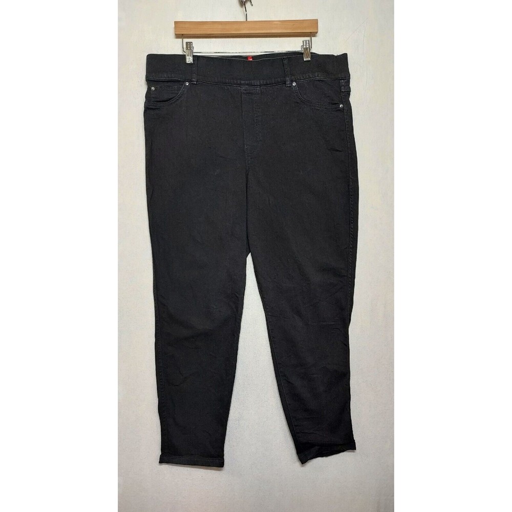 Spanx The Perfect Jean-Like Stretch Back Seam Skinny Pants in Black - Size 2X